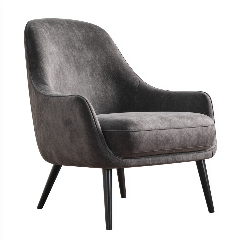 Fabric Armchairs Upholstered 75x80x85 cm - Dark Grey - Modern Comfort Design-Oakgetmart
