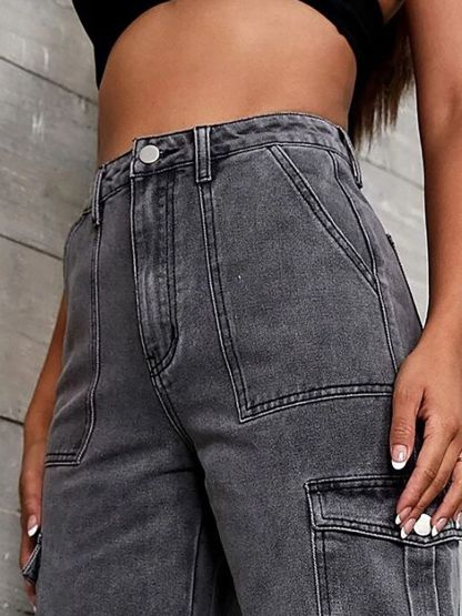 Kotty Women Grey Jean Straight Fit Mildly Distressed Light Fade Stretchable Jeans