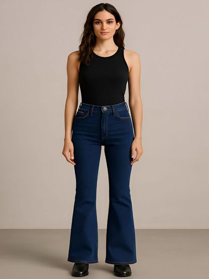 Kotty Women Bootcut High-Rise Stretchable Jeans