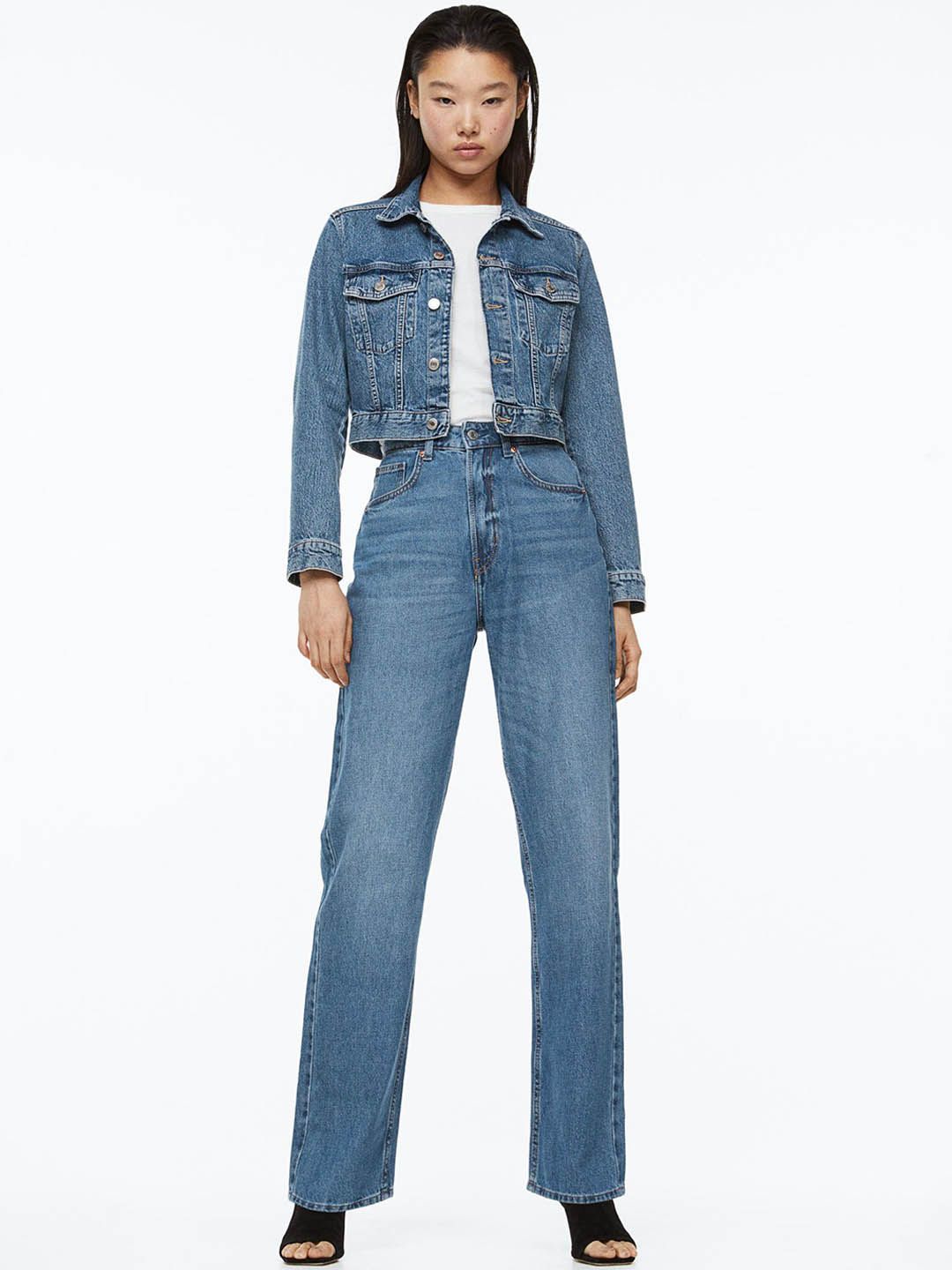 Kotty Women Blue Jean Straight Fit High-Rise Light Fade Stretchable Jeans