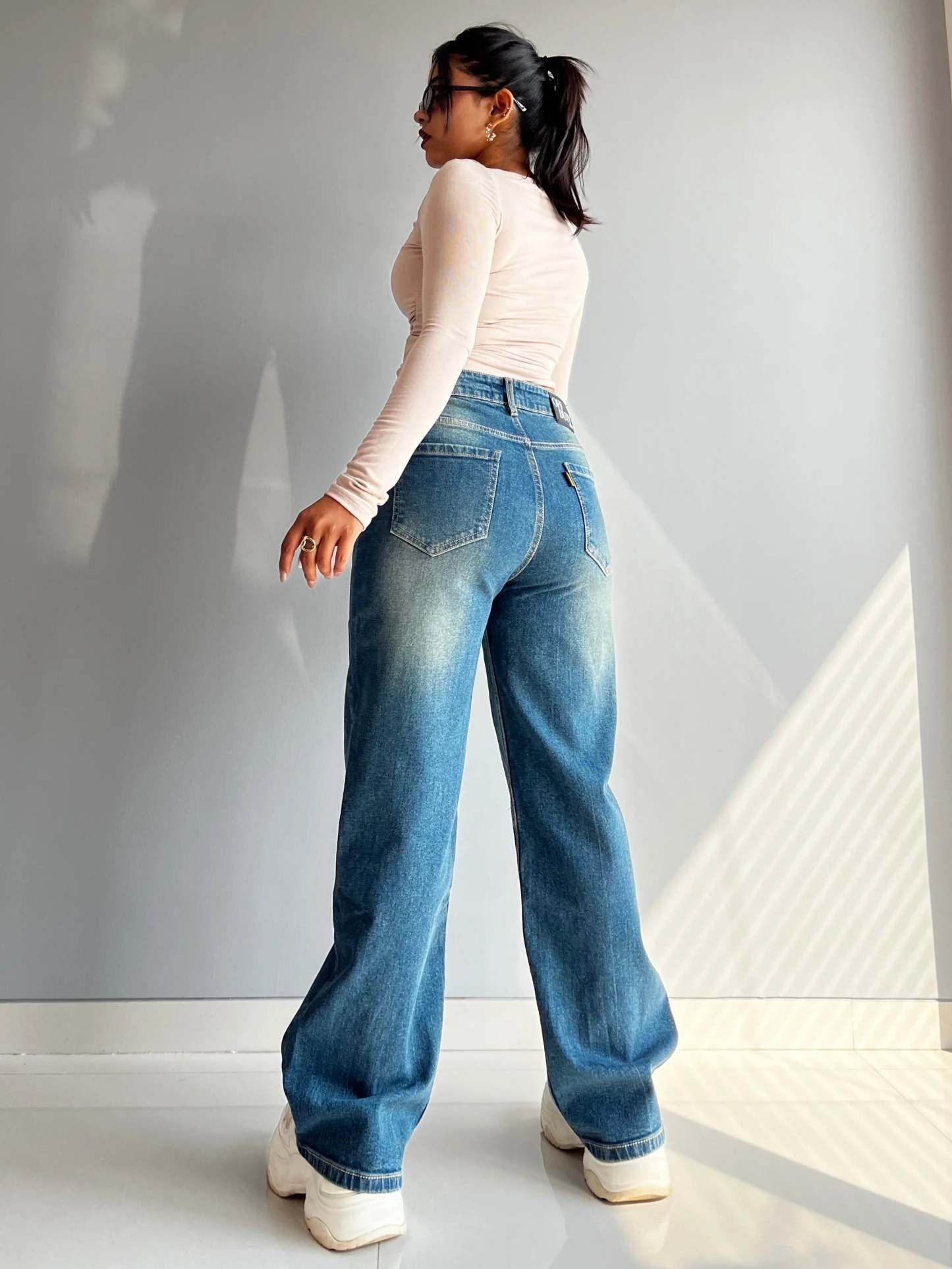 90's Blue Ripped Baggy fit Jeans - trueweaver.in