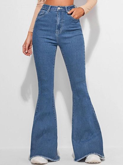 Kotty Women Bootilicious Bootcut High-Rise Stretchable Cotton Jeans