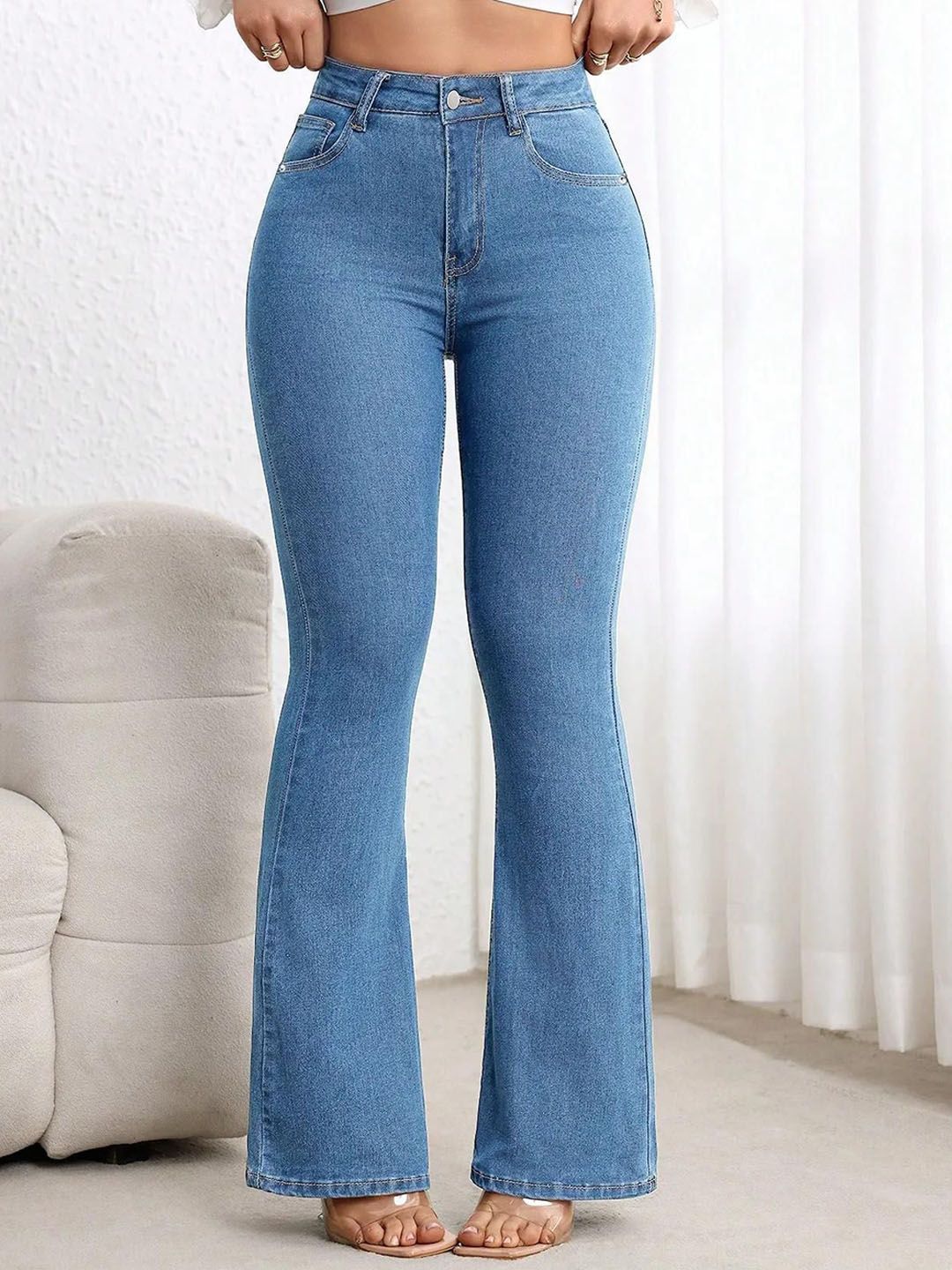 Kotty Women Bootcut High-Rise Light Fade Stretchable Jeans