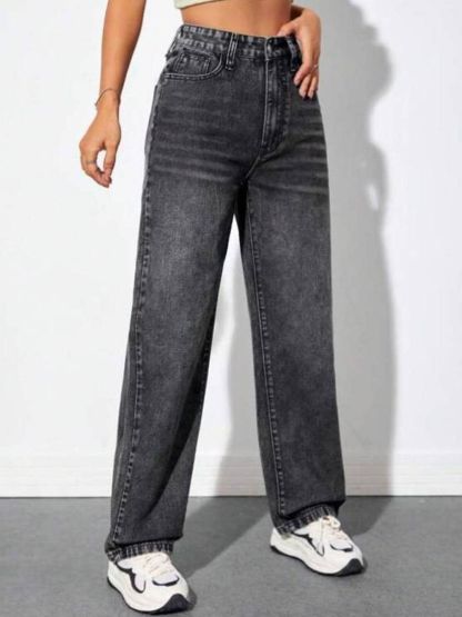 Kotty Women Grey Jean High-Rise Light Fade Stretchable Jeans