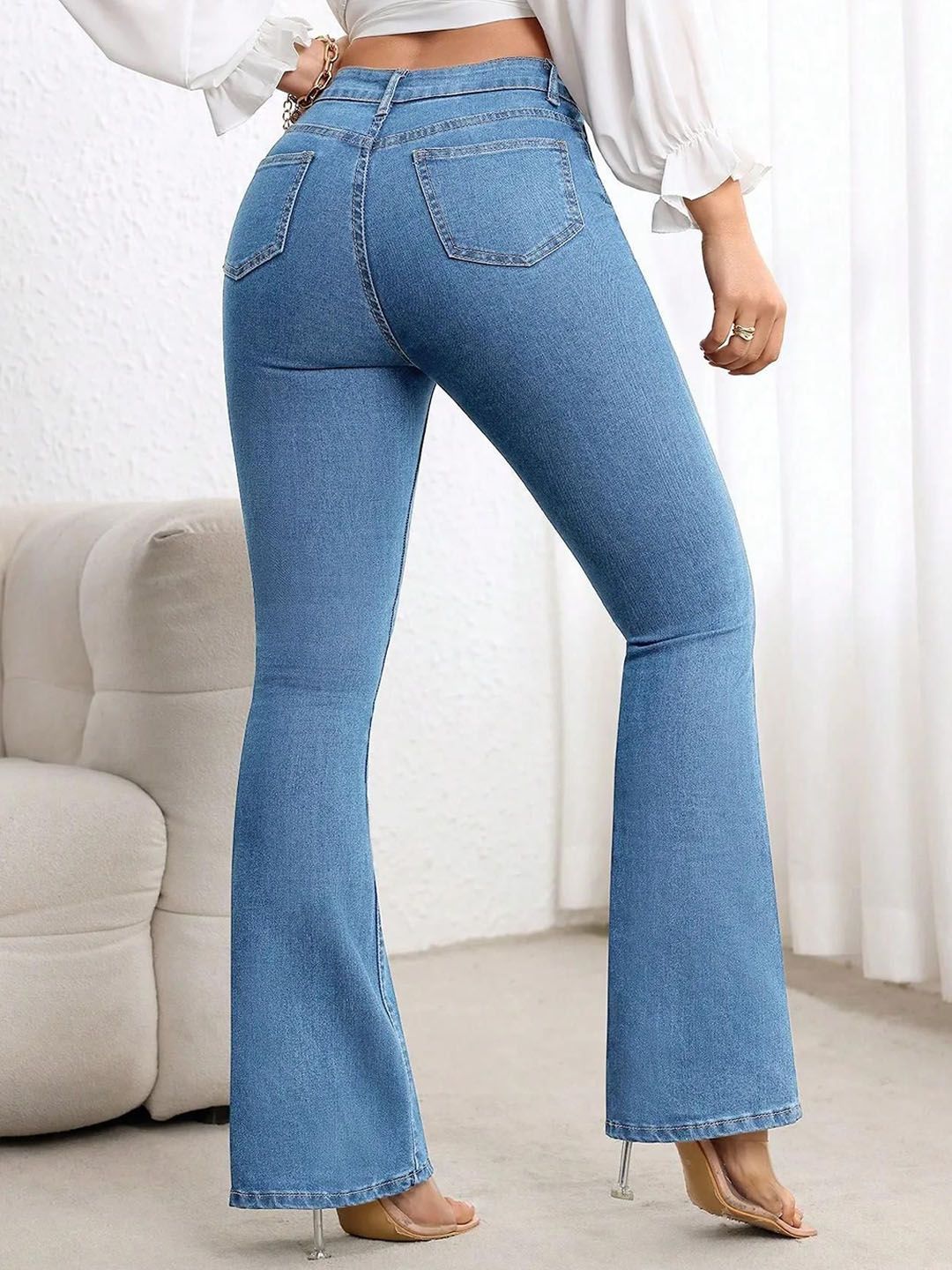 Kotty Women Bootcut High-Rise Light Fade Stretchable Jeans