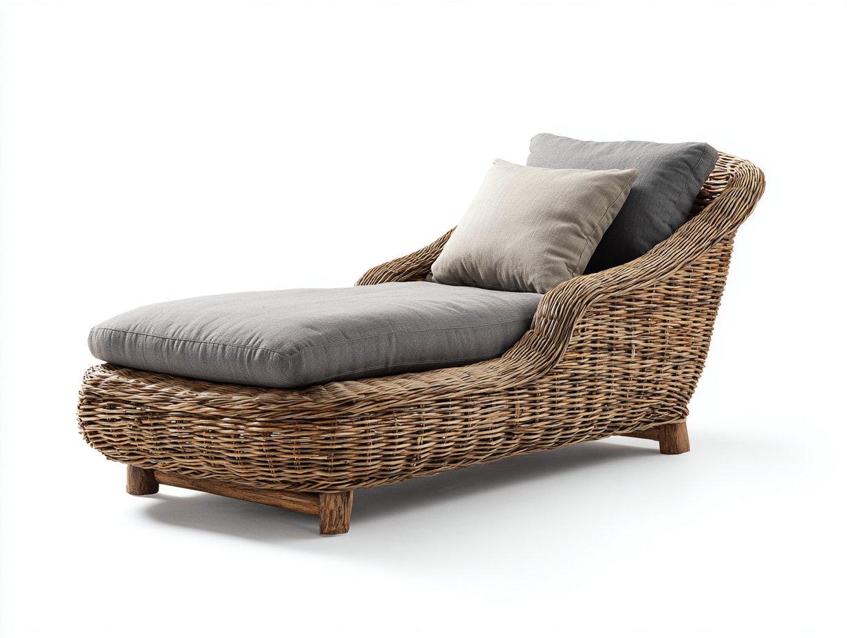 Outdoor Sun Loungers Wicker Chaise Lounge 195x78x82 cm - Natural Brown-Grey - Relaxed Outdoor Design-Havenmynest
