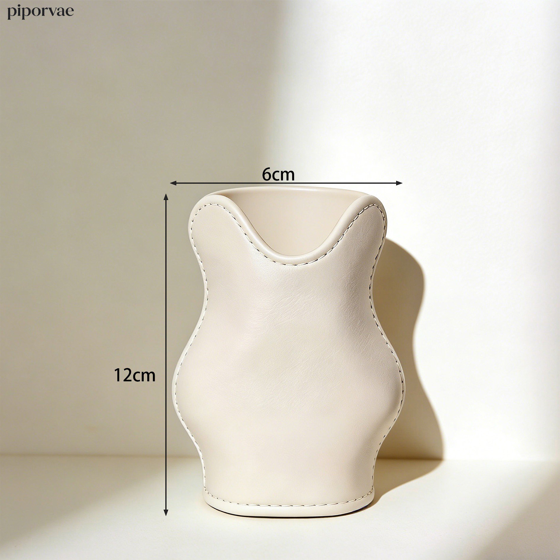 時尚皮質棉籤筒擺放桌面美觀