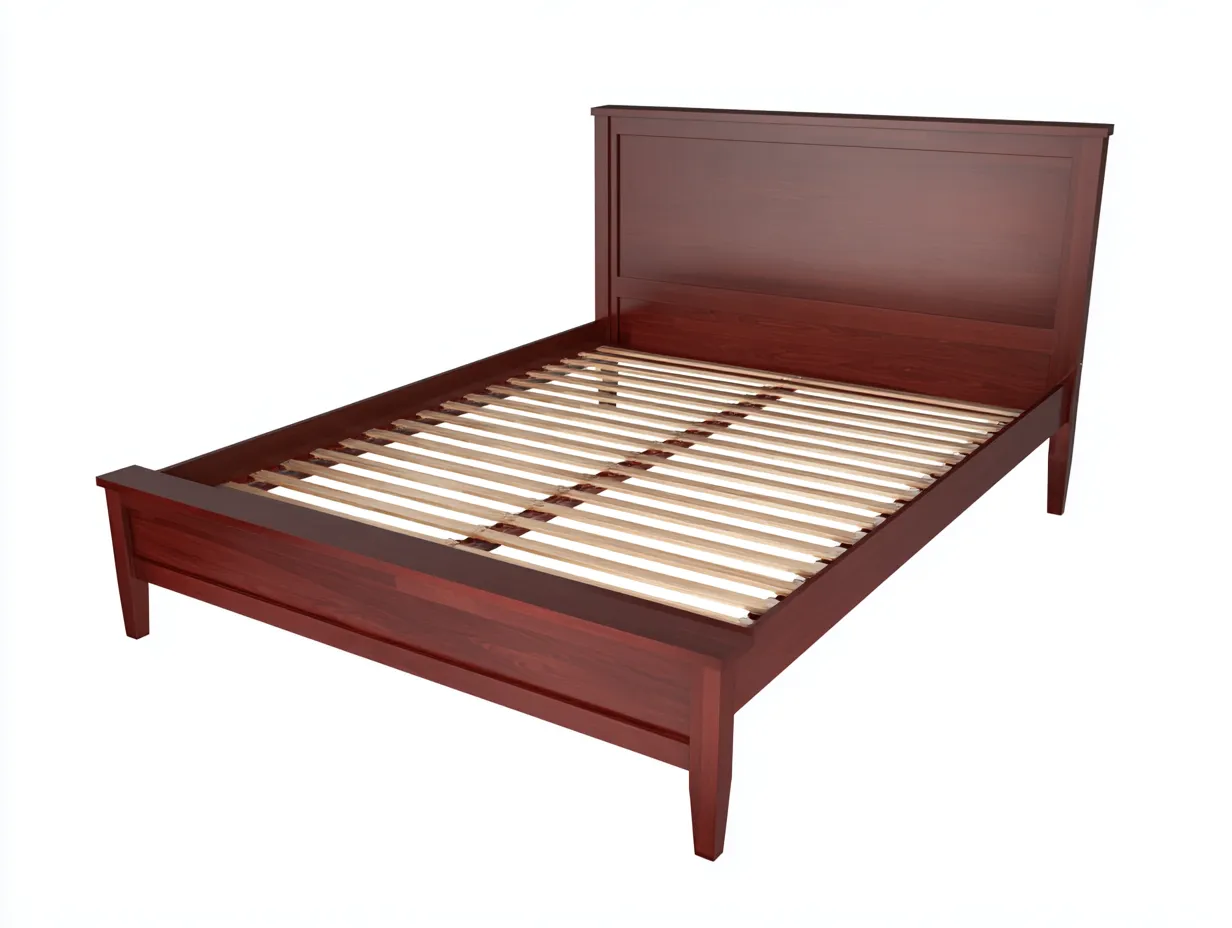 Double Beds - Solid Wood - 203x141x97 cm - Dark Brown - Classic Minimalist-Sofamyhub