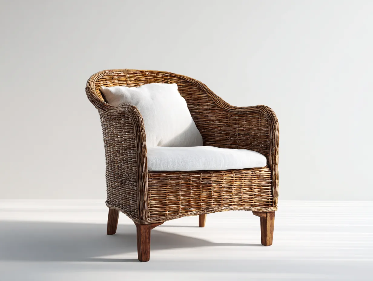 Rattan Armchair-Rattan-Wood-84x79x81 cm-White-Natural-Contemporary-Nestgethut