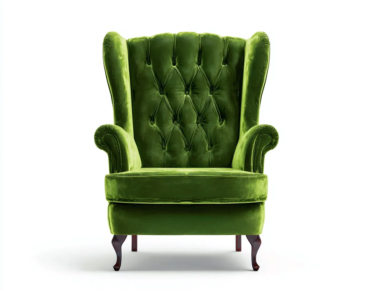 Armchairs-Fabric-Wood-77x88x110 cm-Green-Classic Tufted Velvet-Nestgethut