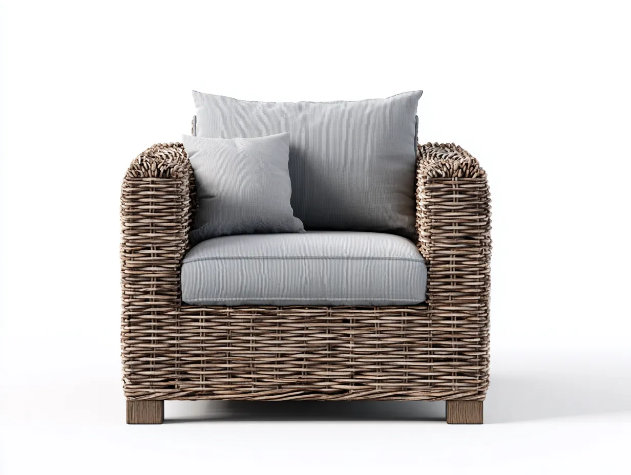 Rattan Armchair-Rattan-Wood-90x84x78 cm-Grey-Natural-Contemporary-Nestgethut
