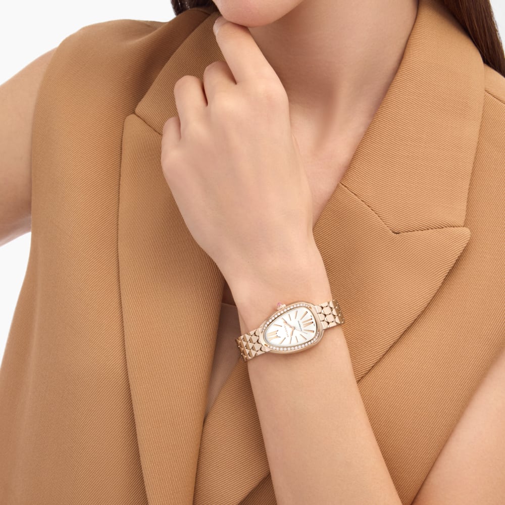 BVLGARI Serpenti Seduttori Watch 103899 Rose Gold Diamond Automatic Ladies' Watch