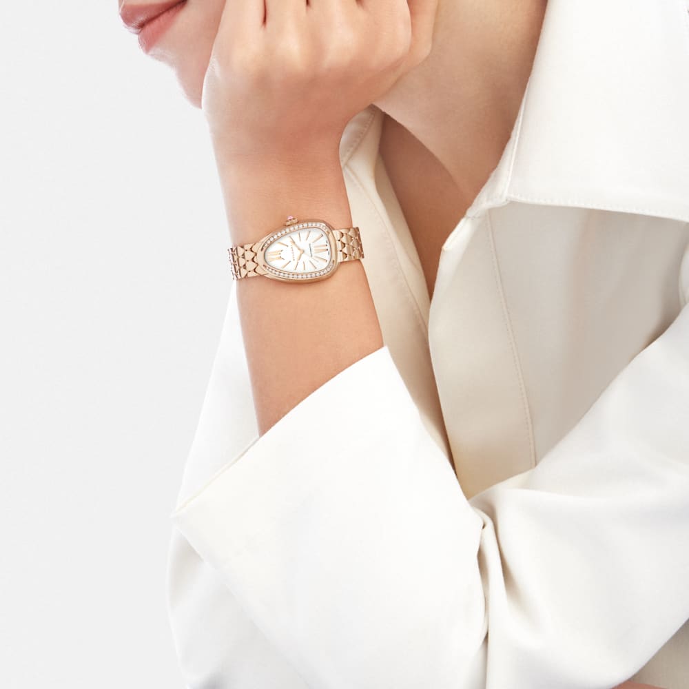 BVLGARI Serpenti Seduttori Watch 103899 Rose Gold Diamond Automatic Ladies' Watch