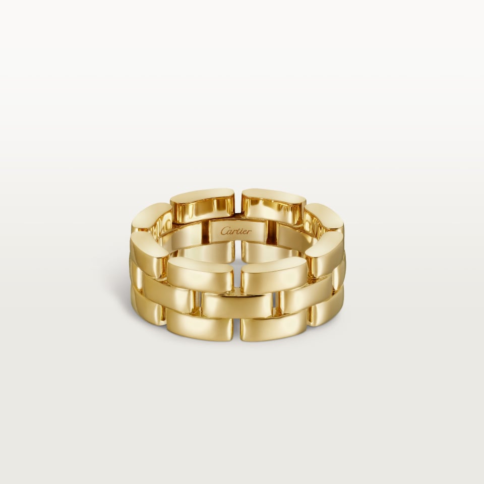 CARTIER Maillon Panthère Ring, 3 Rows B4230652 Yellow Gold
