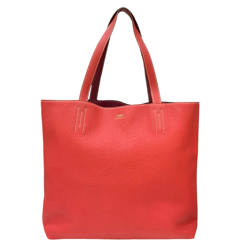 HERMES ドゥブルセンス36 □N刻印 ブーゲンビリア×ルビー トリヨンクレマンス Unisex トート Bag