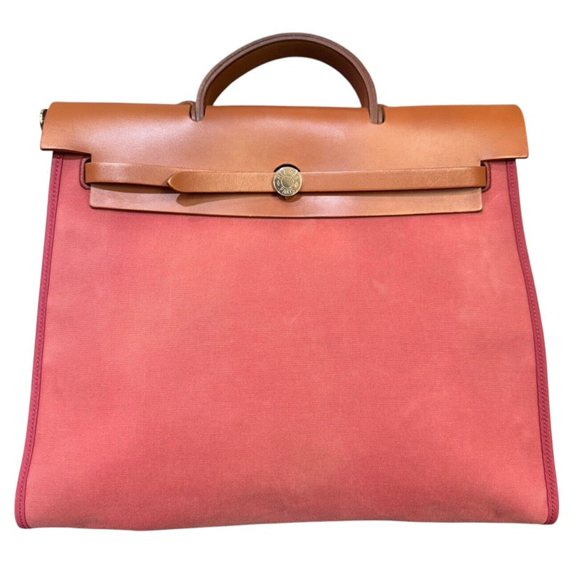HERMES エール Bag ジップMM □O刻印 ヴォワドゥローズ Silver 金具 トワル Ladies' ショルダー Bag