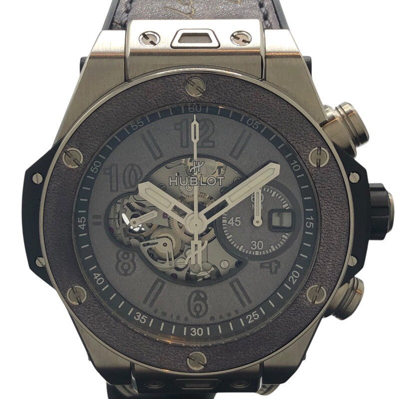 HUBLOT ビッグバン ウニコ ベルルッティ アル Mini オ 421.NX.0500.VR.JBER21 グレー チタン Men's Watch