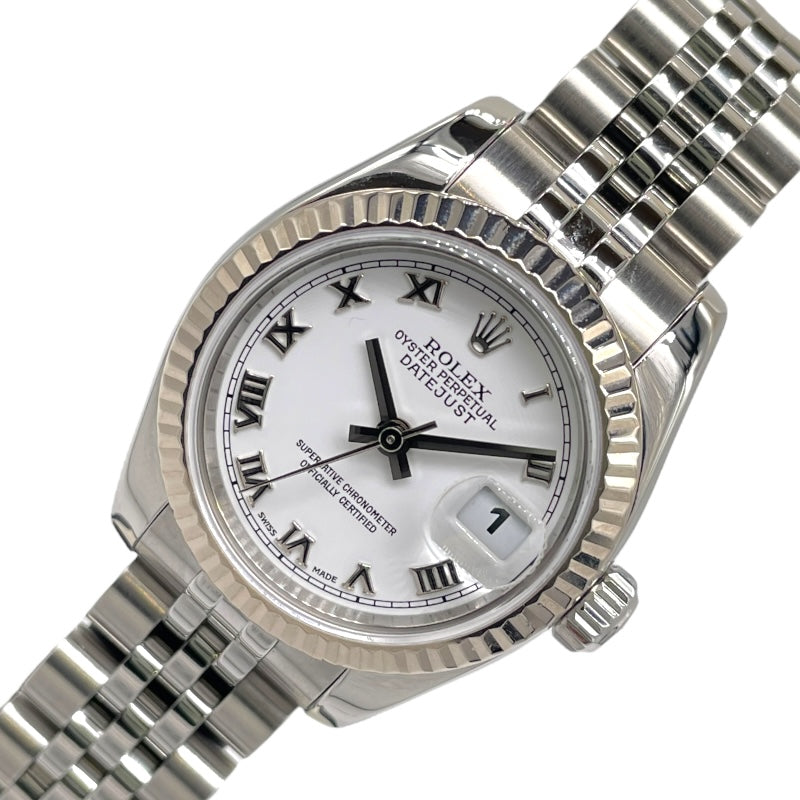 ROLEX Datejust D番 179174 White SS/K18WG Automatic Ladies' Watch