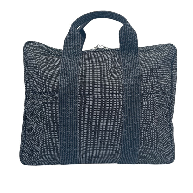 HERMES エールライン ブリーフケース グレー ナイロンキャンバス Ladies' ショルダー Bag