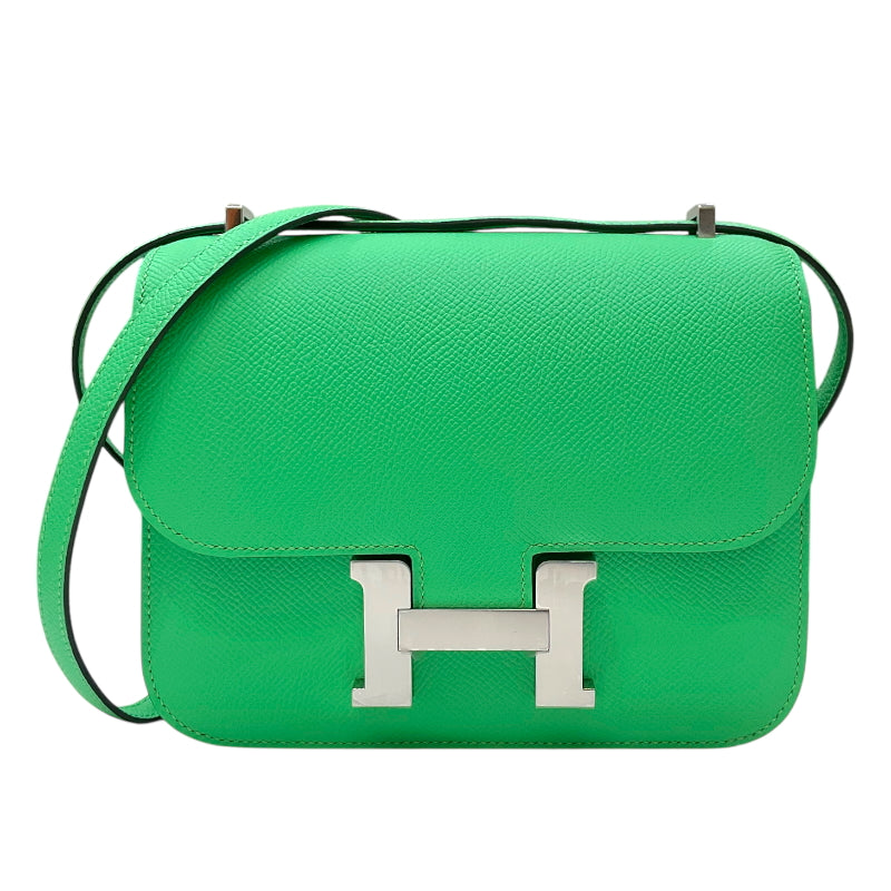 HERMES Constance 3 Mini W刻印 ヴェールコミック Silver 金具 ヴォーエプソン Ladies' 2WAYショルダー Bag