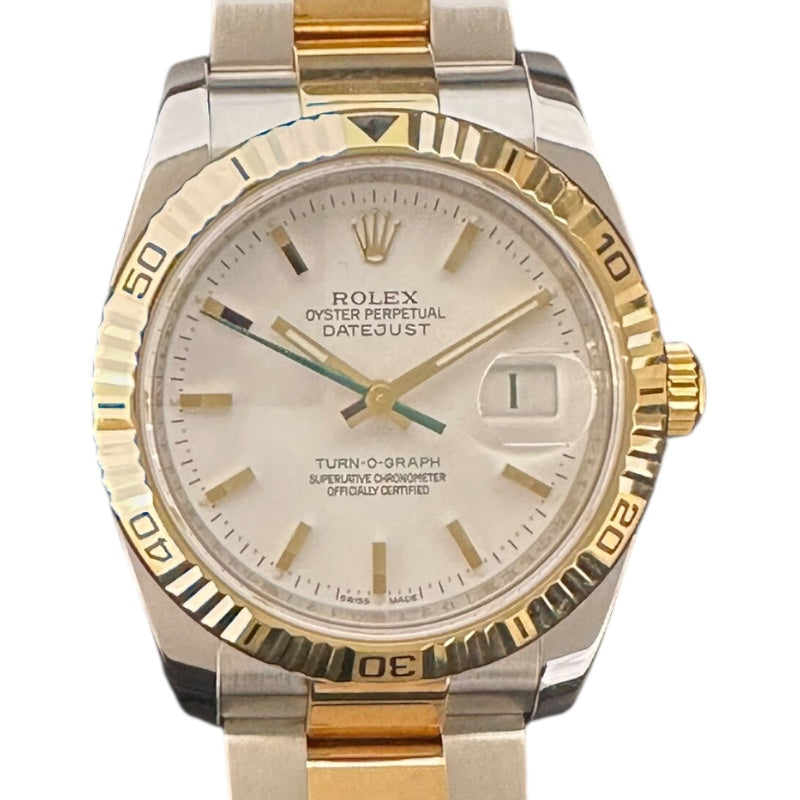 ROLEX Datejust ターノグラフ 116263 White K18YG×SS Automatic Men's Watch