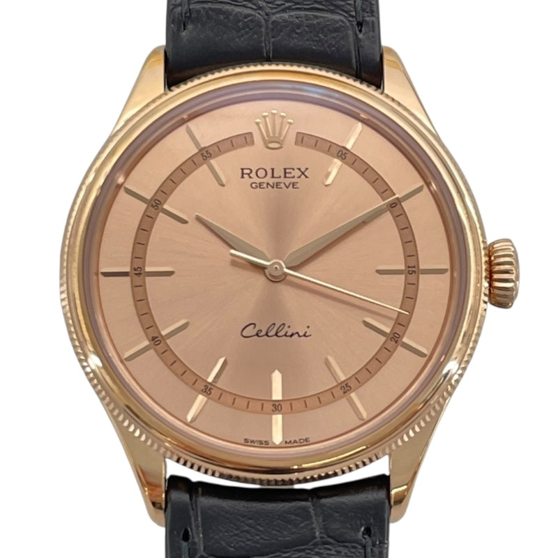 ROLEX チェリーニ 50505 ブラウン K18PG Automatic Men's Watch
