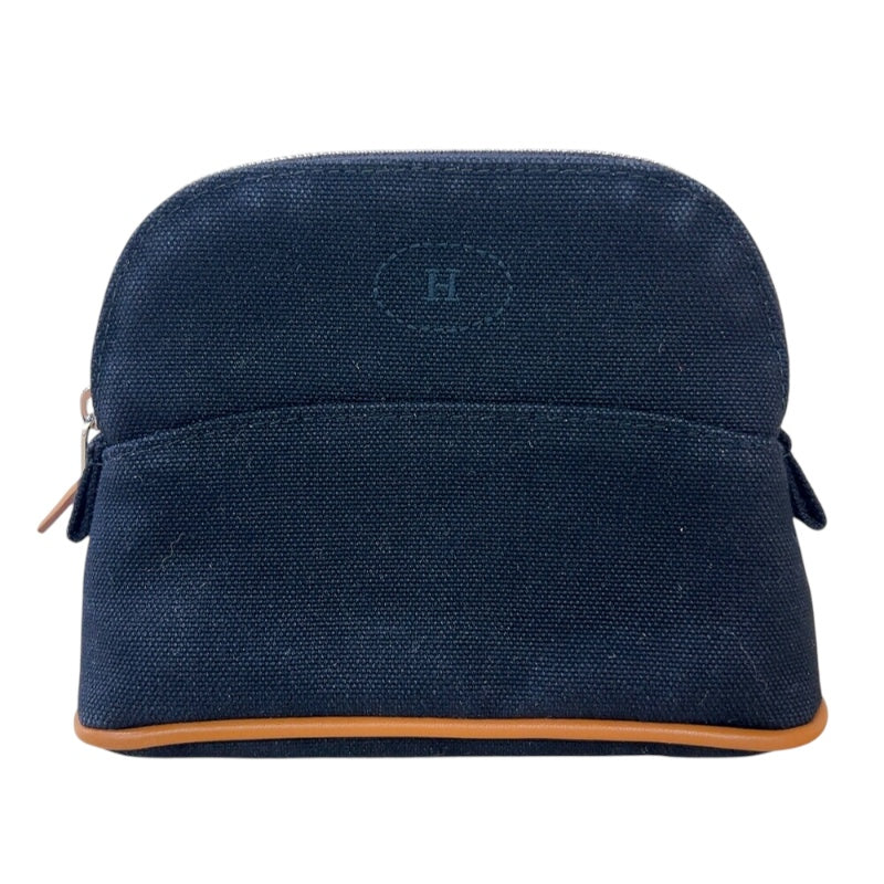 HERMES ボリードポーチ Mini Mini Black Silver 金具 トワル Ladies' ポーチ