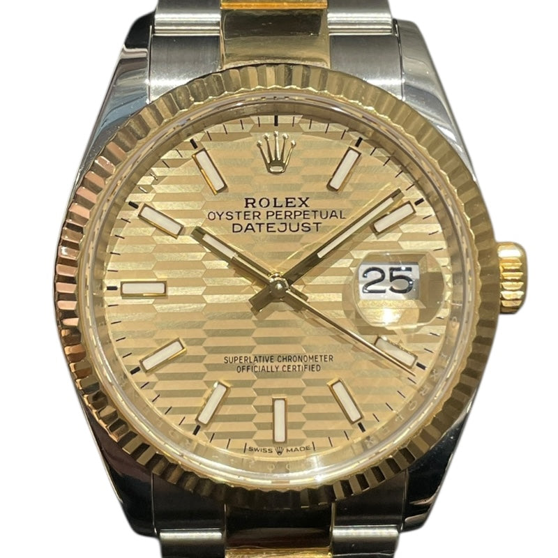 ROLEX Datejust 36 フルーテッドモチーフ 126233 Gold Stainless Steel スティール/ Yellow Gold Automatic Men's Watch