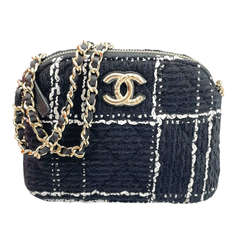 CHANEL チェーンショルダー Bag ランダム Black / White ツイード Ladies' ショルダー Bag
