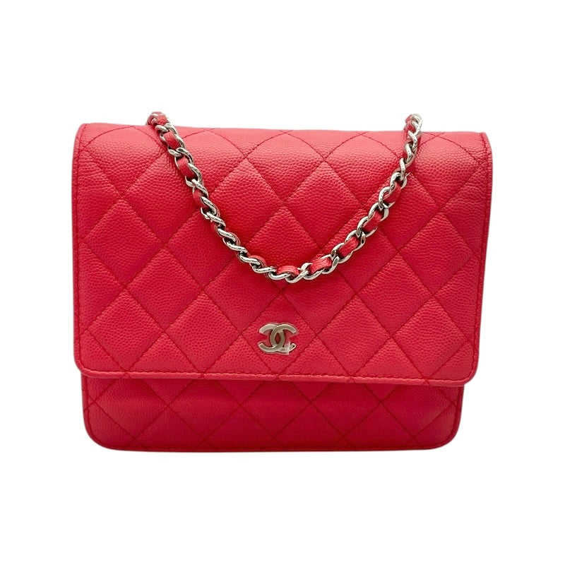 CHANEL Matelasse チェーン 24番台 ピンク Silver 金具 キャビアスキン Ladies' ショルダー Bag