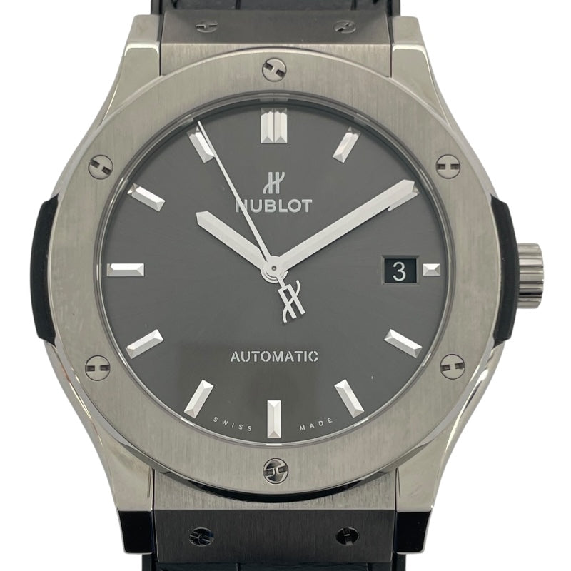 HUBLOT Classic フュージョン チタニウム レーシンググレー 511.NX.7071.LR グレー チタン Automatic Men's Watch