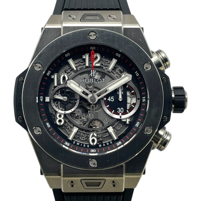 HUBLOT ビッグバン ウニコ チタニウム 411.NX.1170.RX グレー チタン Men's Watch