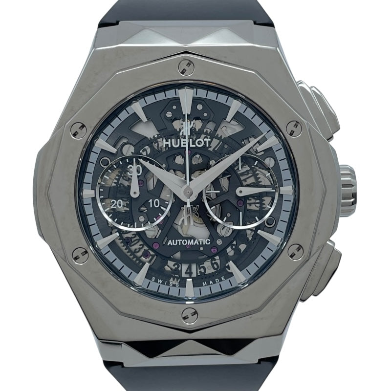 HUBLOT アエロフュージョン クロノグラフ オーリンスキー チタニウム White 525.NX.0127.LR.JORL19 グレー チタン Men's Watch