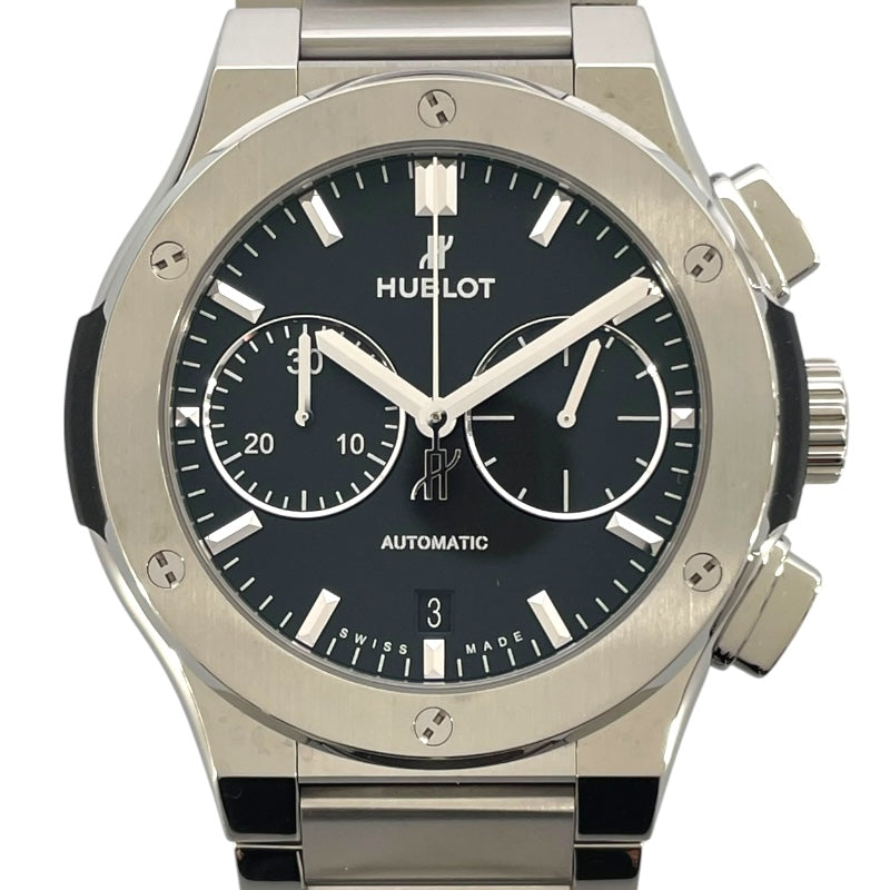 HUBLOT Classic フュージョン クロノグラフ チタニウム ブレスレット 520.NX.1170.NX Black チタン Automatic Men's Watch
