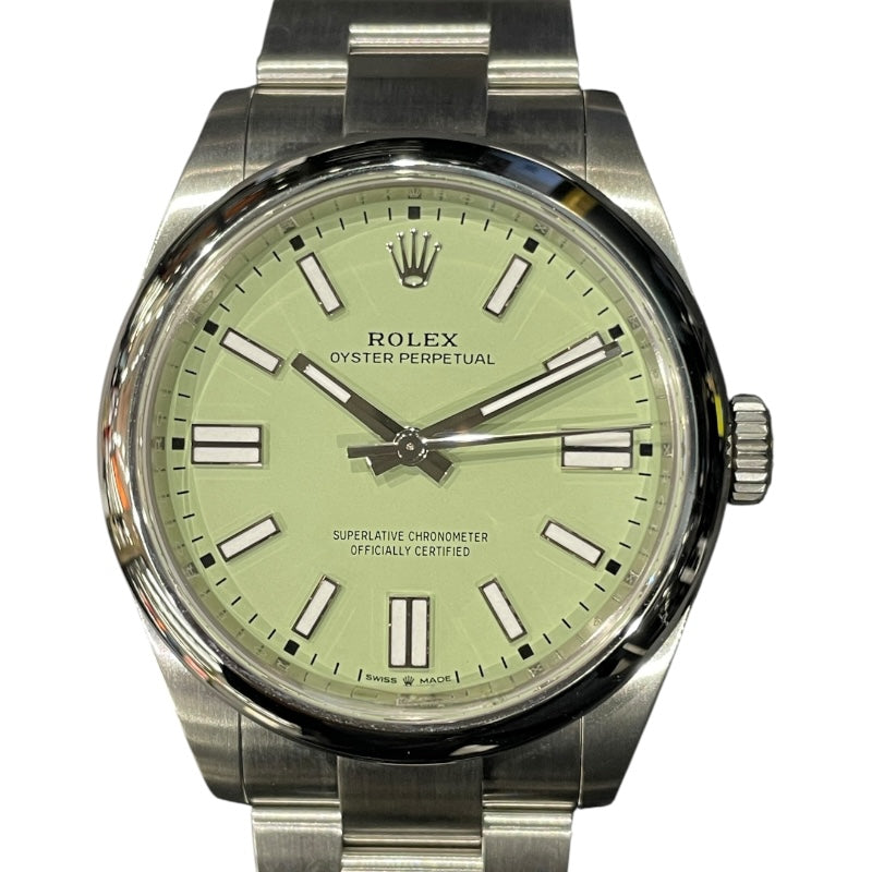 ROLEX オイスター Perpetual 41 134300 Green SS Automatic Men's Watch