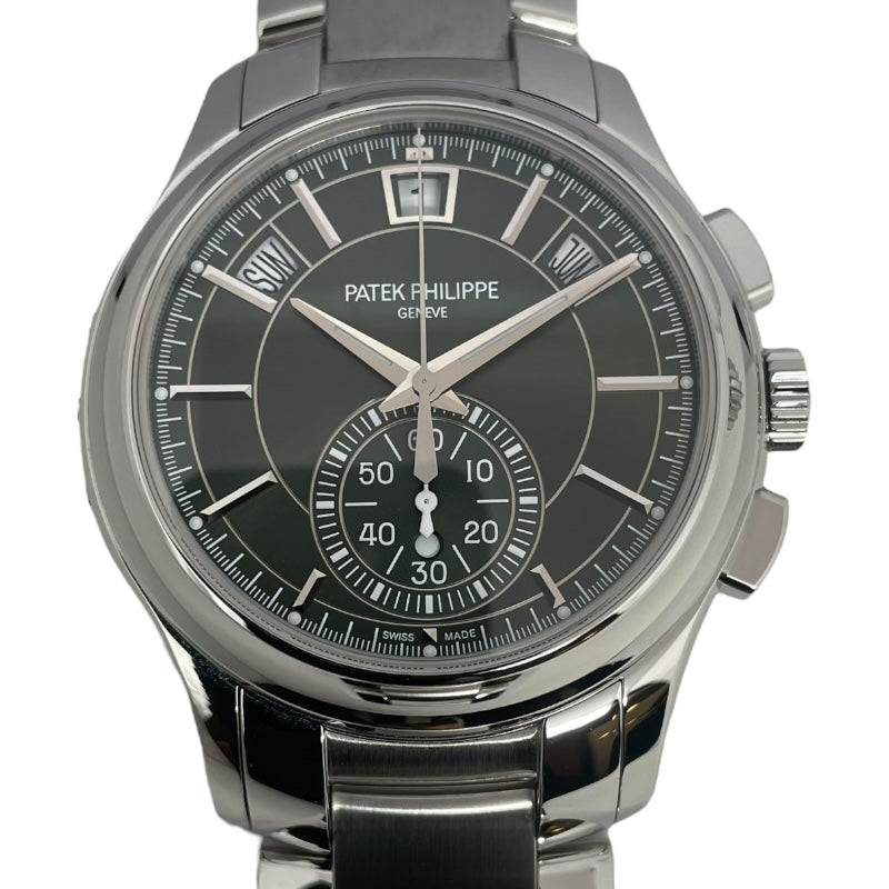 パテック・フィリップ PATEK PHILIPPE コンプリケーション アニュアルカレンダー フライバック クロノグラフ 5905/1A-001 オリーブ Green SS Automatic Men's Watch