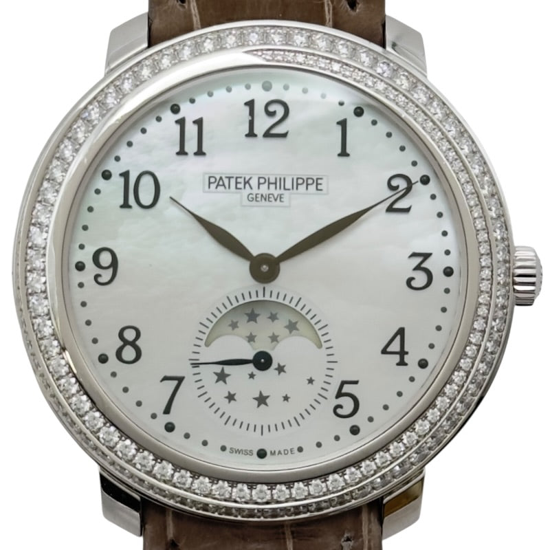 パテック・フィリップ PATEK PHILIPPE コンプリケーション ムーンフェイズ White シェル 4968G-010 White シェル White Gold Ladies' Watch