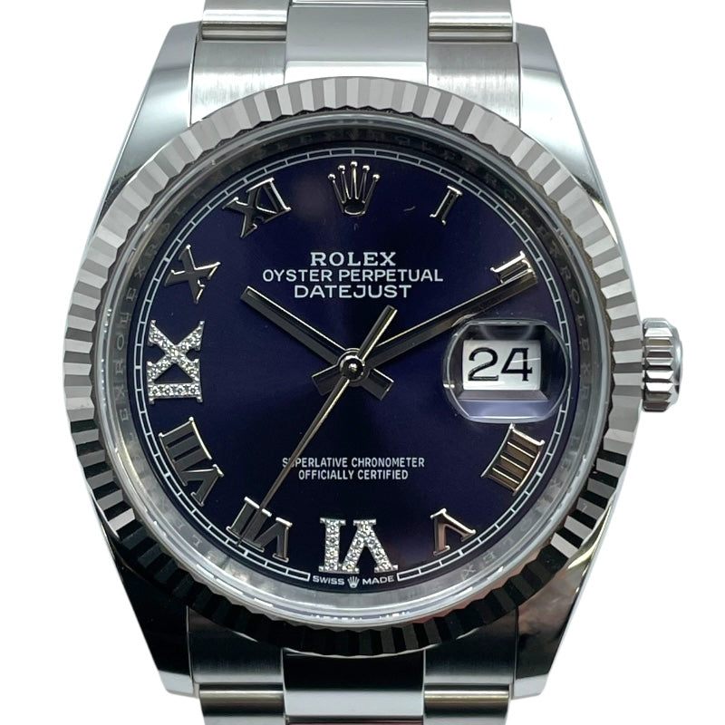 ROLEX Datejust 36 オーベルジーヌ 126234 オーベルジーヌ（パープル) WG/SS Automatic Unisex Watch