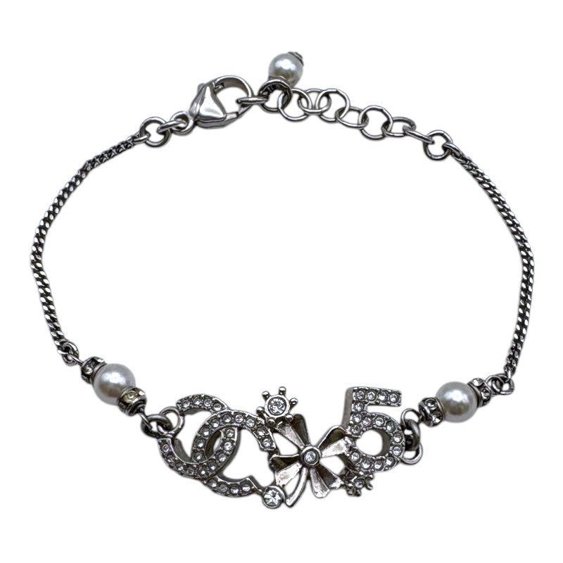 CHANEL ココマークアイコンブレスレット Silver メタル・ラインストーン アクセサリー