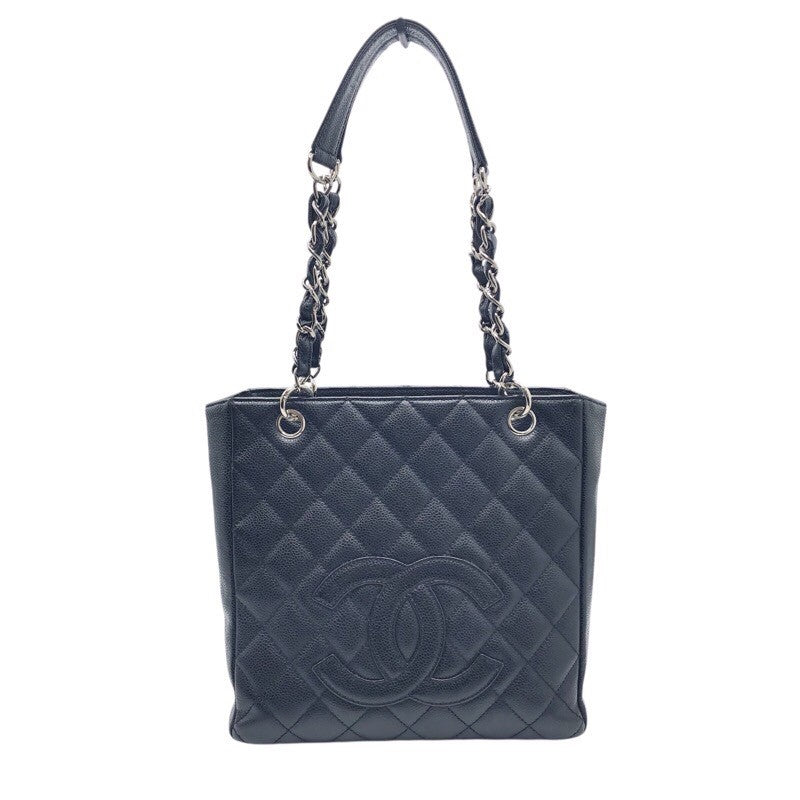 CHANEL PTSチェーントート A50994 Black ×SV金具 キャビアスキン Ladies' トート Bag