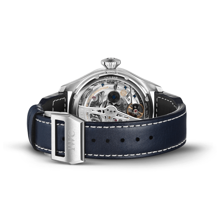 IWC Big Pilot's Watch Perpetual Calendar IW503605 Stainless Steel Blue Dial Automatic Men's Watch