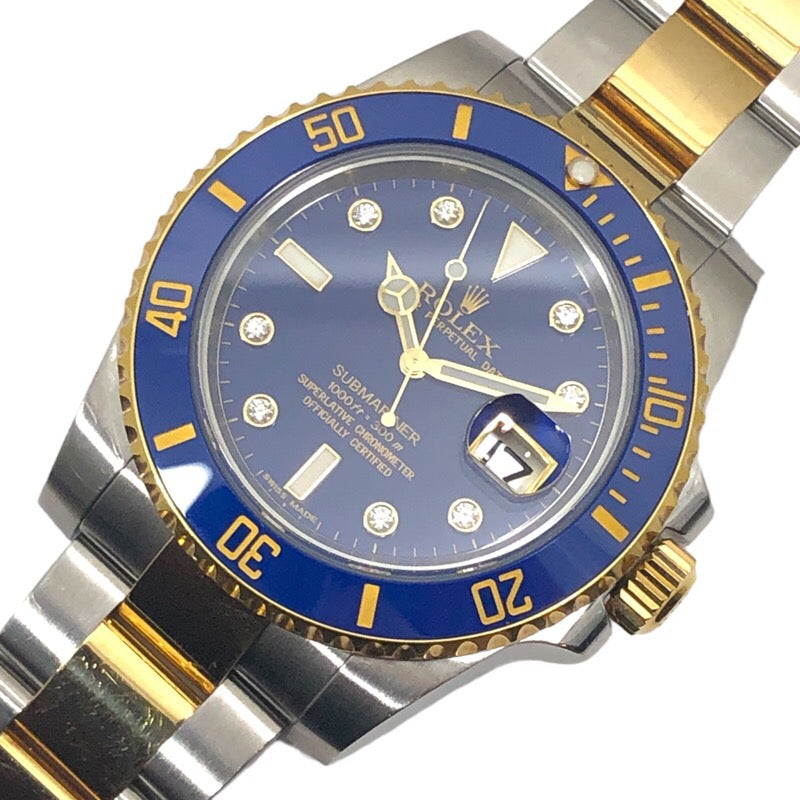 ROLEX Submariner ― デイト V番 116613G LB Blue SS/K18YG Men's Watch