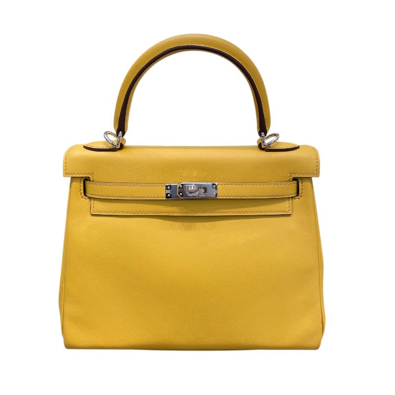 HERMES Kelly 25 B刻 ジョーヌナプル SV金具 スイフト Ladies' ショルダー Bag