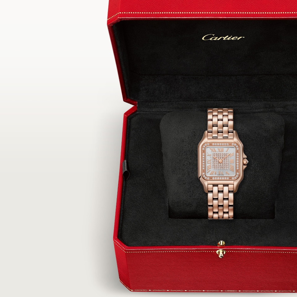 CARTIER Panthère de Cartier Watch Medium WJPN0092 Pink Gold Diamond Quartz Ladies' Watch