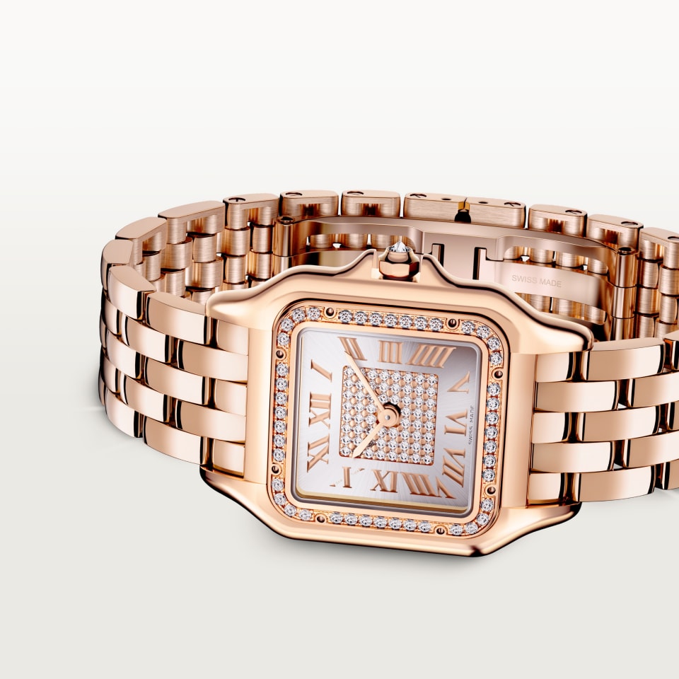 CARTIER Panthère de Cartier Watch Medium WJPN0092 Pink Gold Diamond Quartz Ladies' Watch