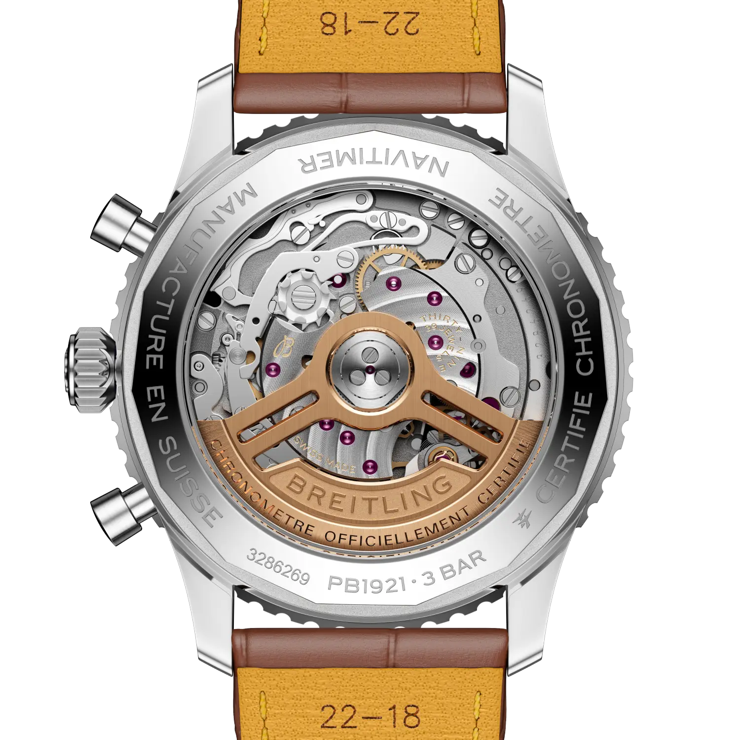 BREITLING Navitimer B19 Chronograph 43 Perpetual Calendar PB1921251B1P1 Steel Platinum Automatic Men's Watch