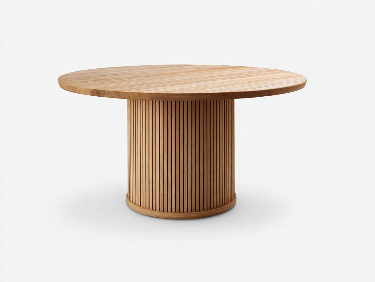 Outdoor Tables - Solid Wood - 122x122x74 cm - Brown - Modern Style-Nookupio
