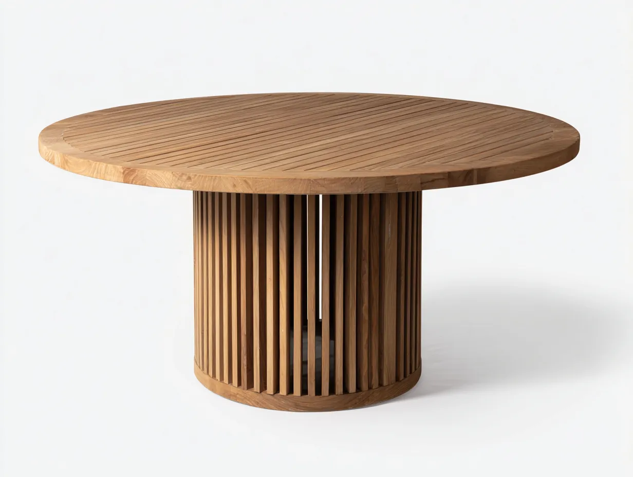 Outdoor Tables - Solid Wood - 135x135x75 cm - Brown - Modern Style-Nookupio