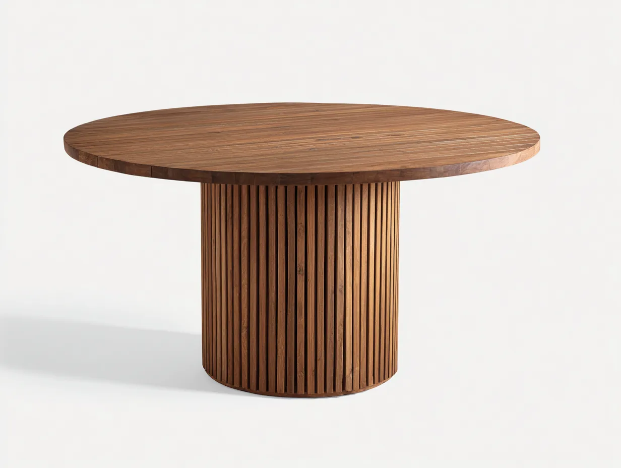 Outdoor Tables - Solid Wood - 132x132x75 cm - Brown - Modern Style-Nookupio