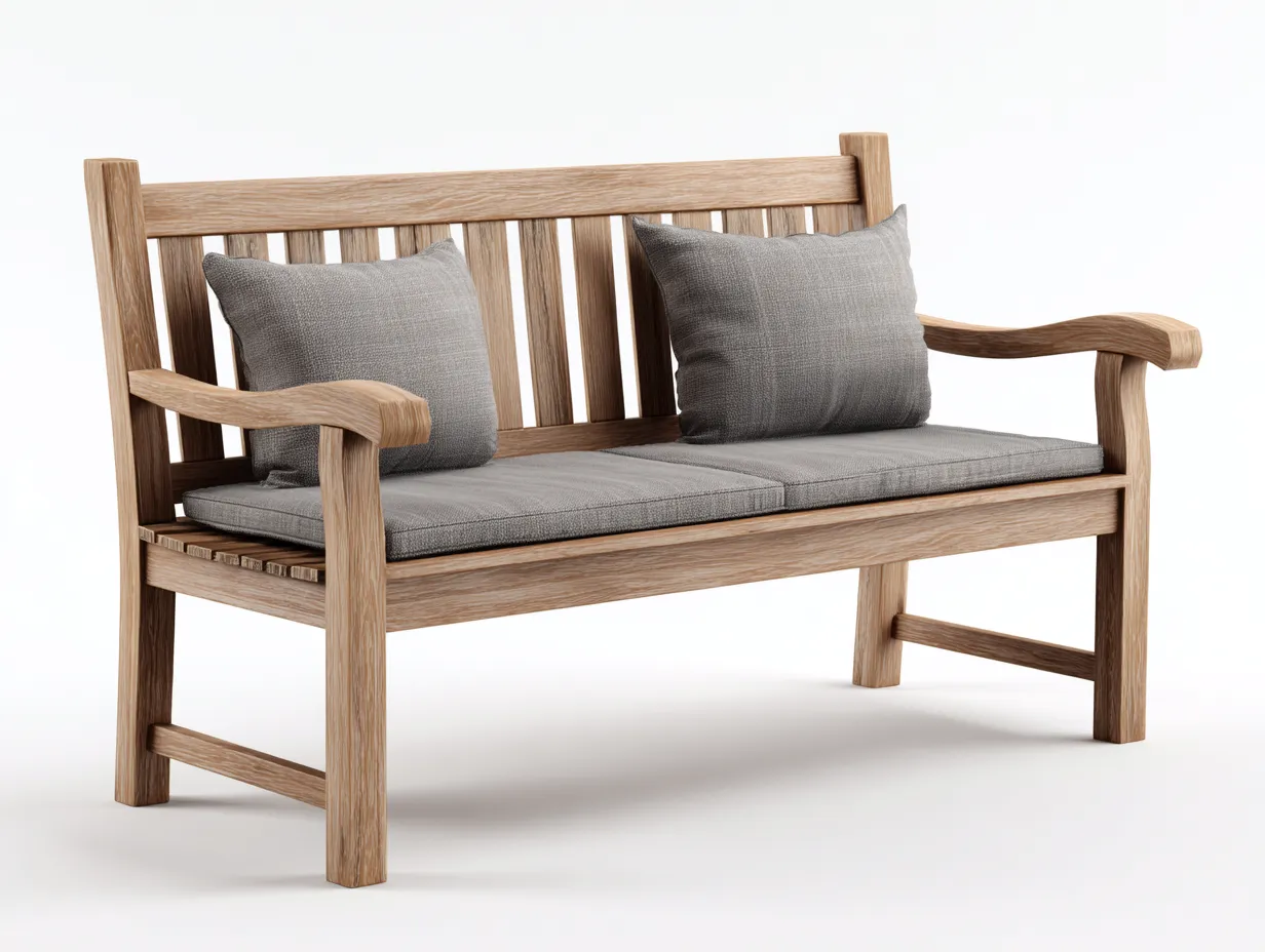 Outdoor Bench-Solid Wood-142x49x90 cm-Natural Wood-Rustic-Nookupio